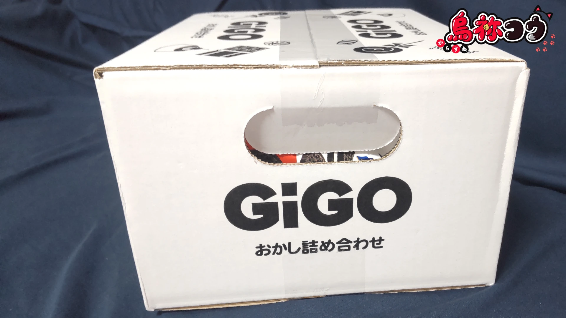 GiGO 限定おかし詰め合わせ BOX の横側です